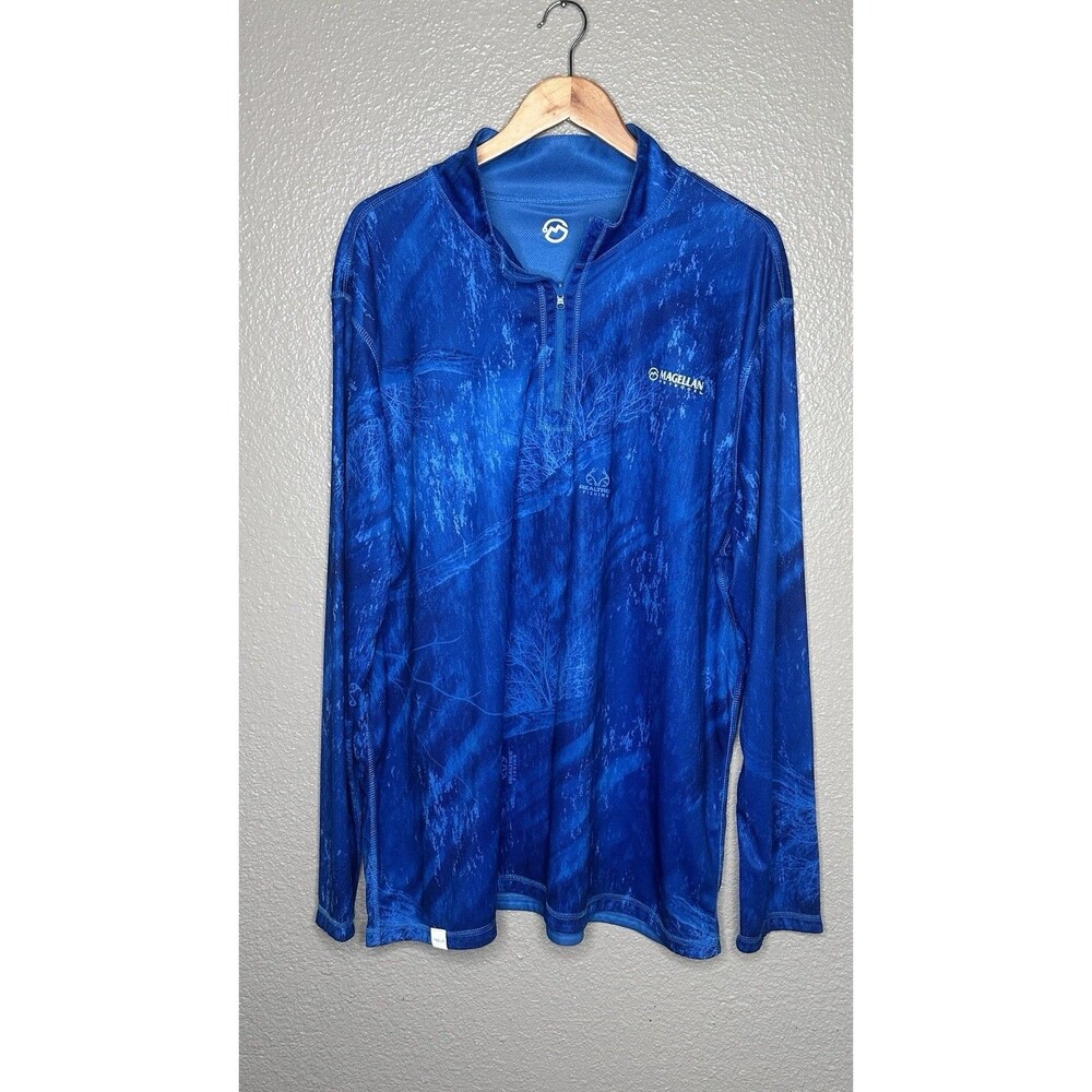Magellan quarter zip outdoors Reversible Realtree Fish Shirt Long Sleeve 2XL
